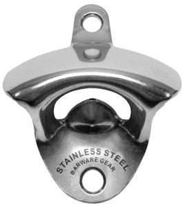 Stainless Steel Wall Mounted Bottle Opener - Barware Gear