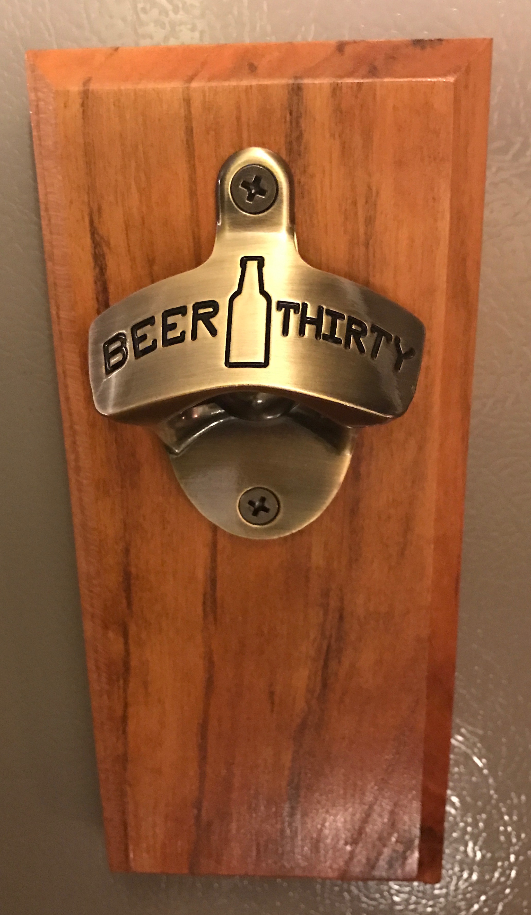 Wall Mounted Magnetic Bottle Opener - Holds Over 100 Caps