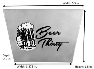 beer thirty cap catcher dimensions